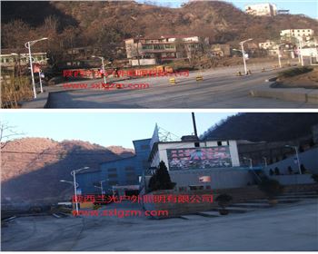 8米雙臂市電路燈-陜西省商洛市廠(chǎng)區(qū)內(nèi)部景觀燈